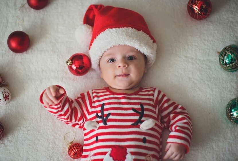 Robe de Noël petite fille - Ensemble de Noël bébé fille avec