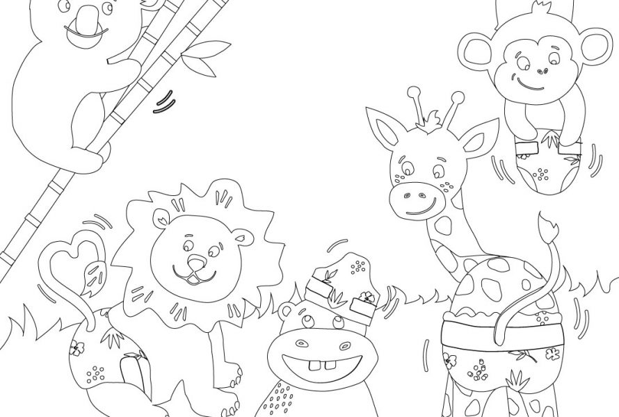 Colorier les animaux rigolos et culottés pour la journée du coloriage