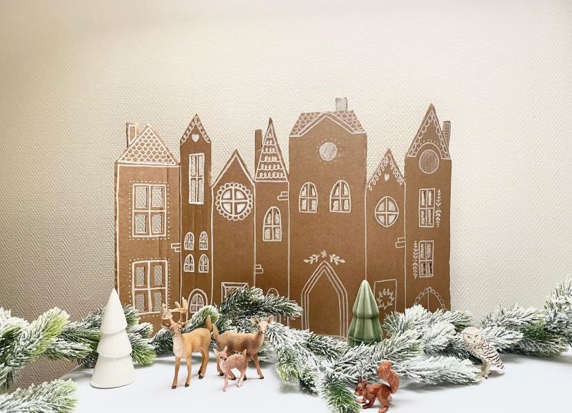 DIY Fabrique un village de Noël en carton