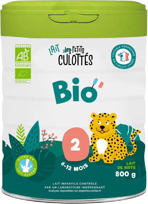 Lait 2eme âge Bio (lait de suite) de 6 à 12 mois - Les Petits Culottés