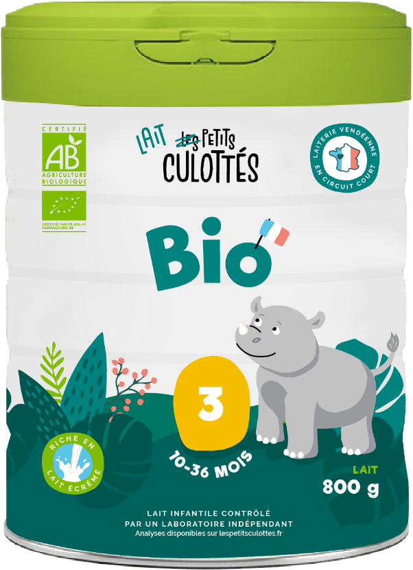 Lait 3ème âge Bio de croissance de 10 à 36 mois - Les Petits Culottés